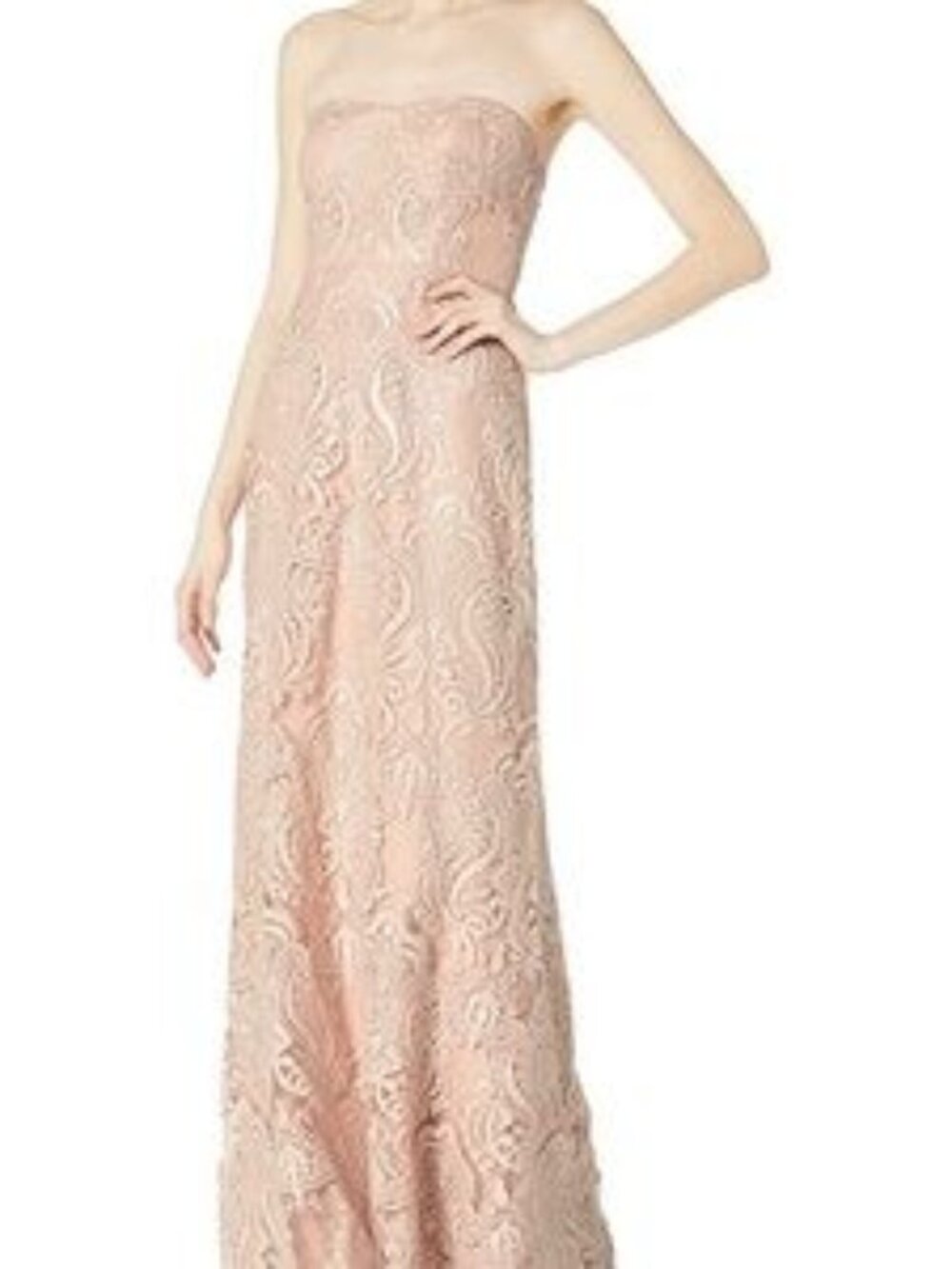 Jenny Yoo Sadie Blush Pink Strapless Sequin Dress - Like New!